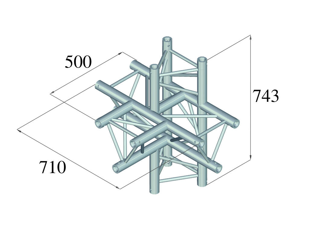 ALUTRUSS TRILOCK 6082AT-51 5-Wege-Stück \/