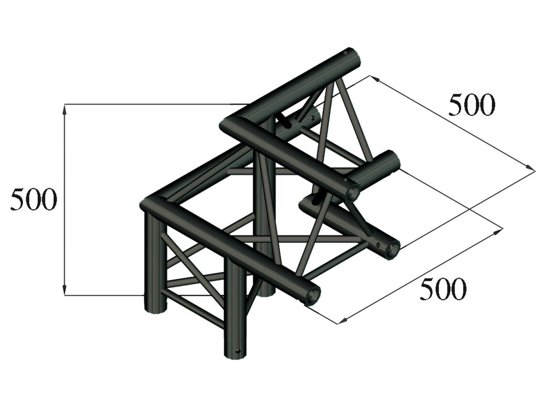 ALUTRUSS TRILOCK S-PAL-32 3-Wege-Ecke /\ links