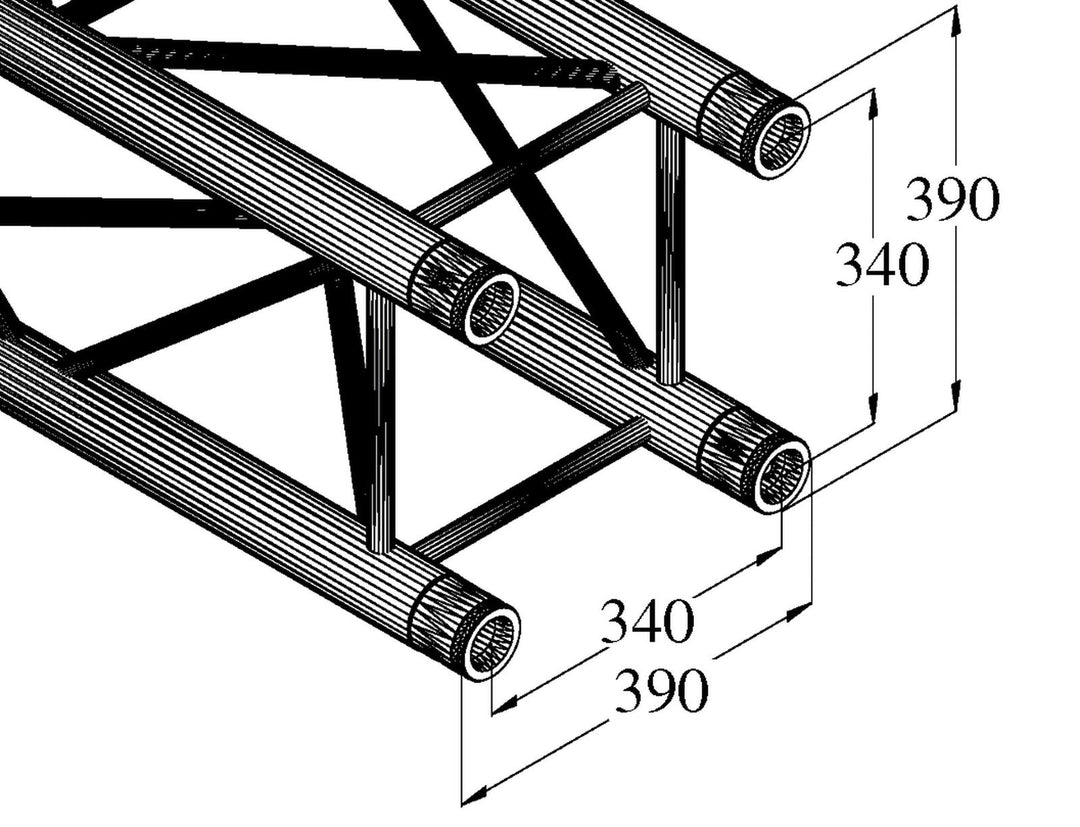ALUTRUSS QUADLOCK TQ390-2000 4-Wege-Querträger