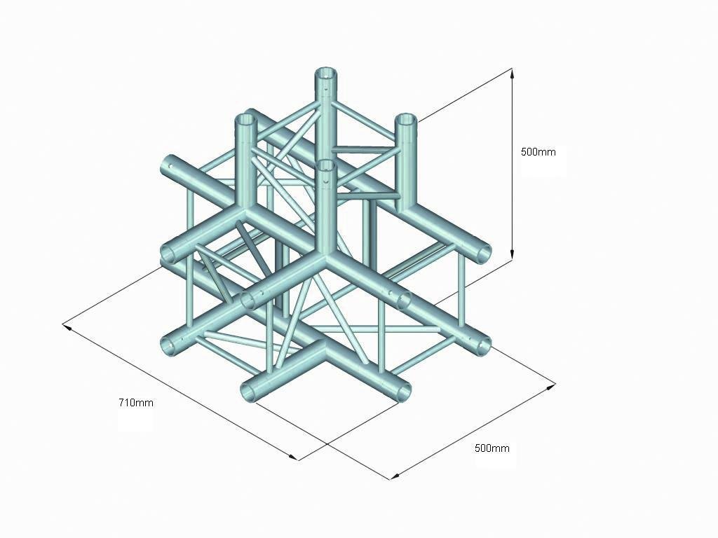 Alutruss QUADLOCK 6082T-42 4-Wege T-Stück