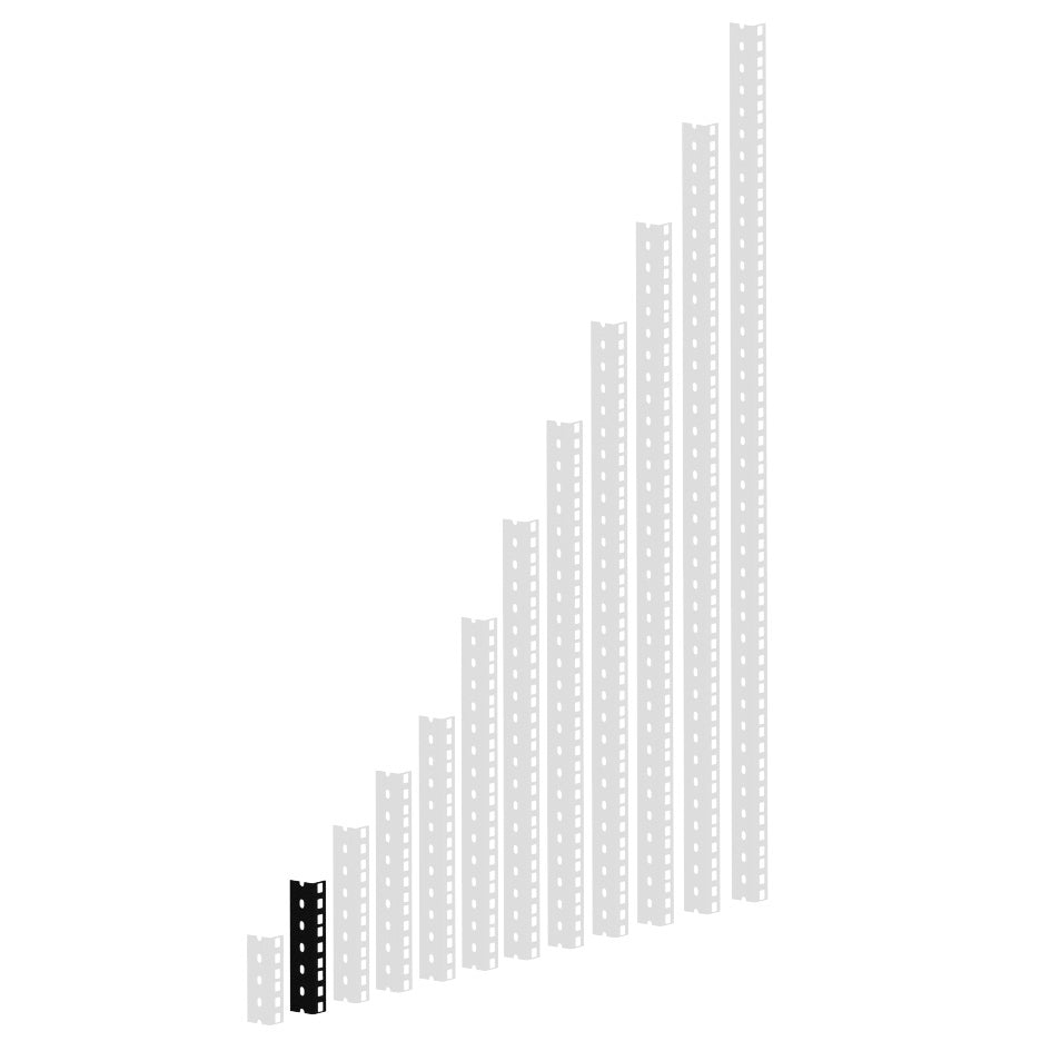 Adam Hall 61535 B HD Rackschiene schwarz 2 HE