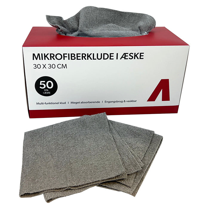 Mikrofasertücher im Karton, 30x30cm, 180gsm, 50 Stück