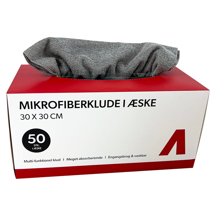 Mikrofasertücher im Karton, 30x30cm, 180gsm, 50 Stück