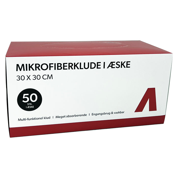 Mikrofasertücher im Karton, 30x30cm, 180gsm, 50 Stück