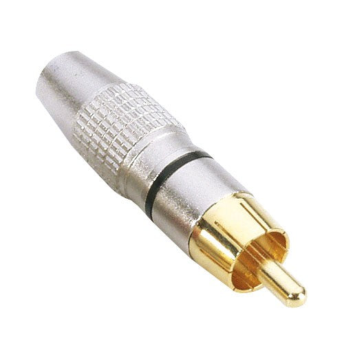 RCA Phono Stecker Aluminium Gold Kontakte