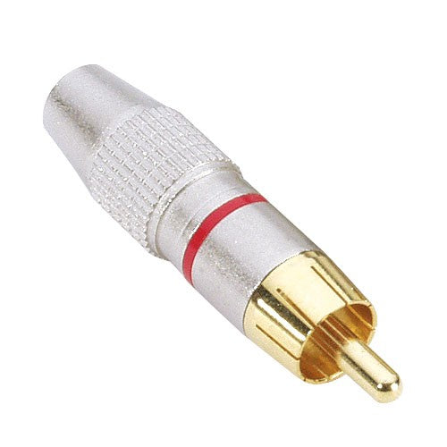 RCA Phono Stecker Aluminium Goldkontakte