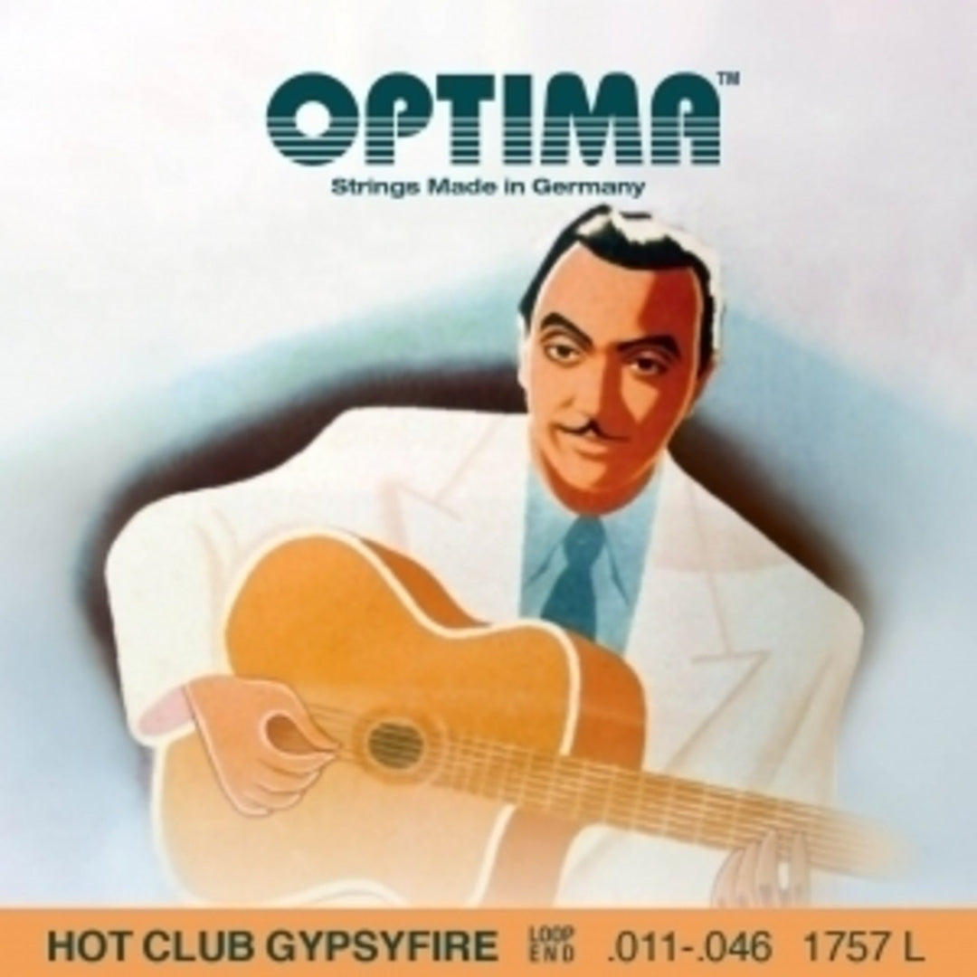 Optima Strings for Acoustic Guitar Hot Club Gypsyfire silver plated – Set with loop end (1757L)