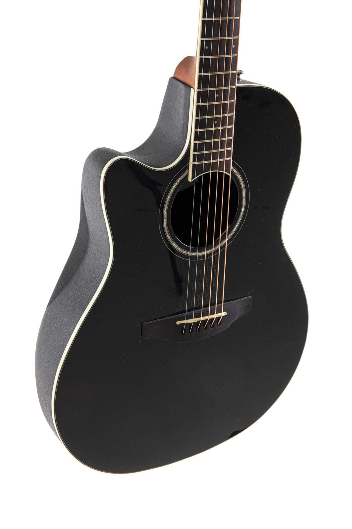 Ovation E-Acoustic Gitarren Celebrity CS Standard Mid Cutaway - Black (CS24L-5G-G)