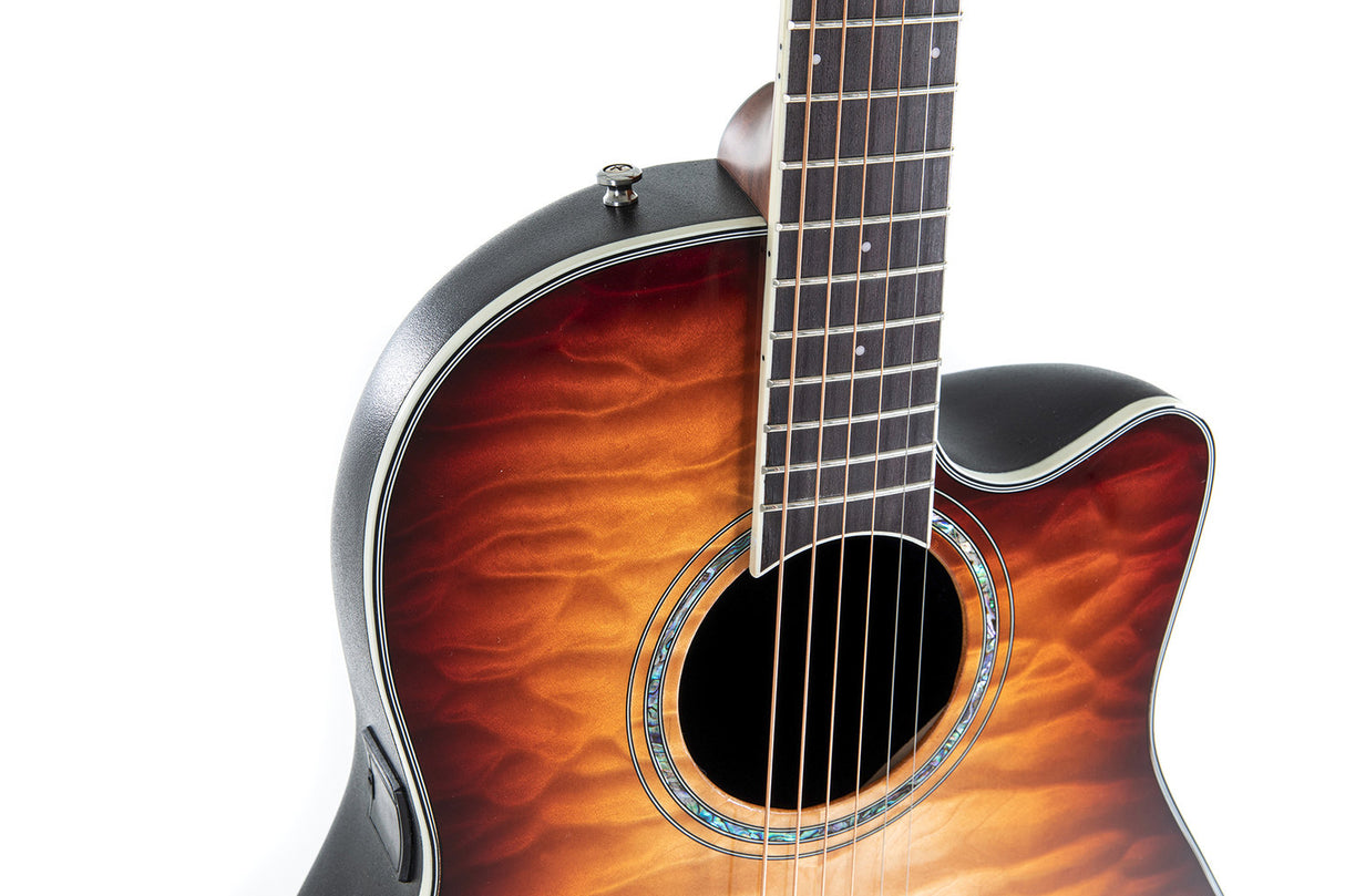Ovation E-Acoustic Gitarren Celebrity Standard Plus Mid Cutaway - Cognac Burst Gloss (CS24X-7C-G)