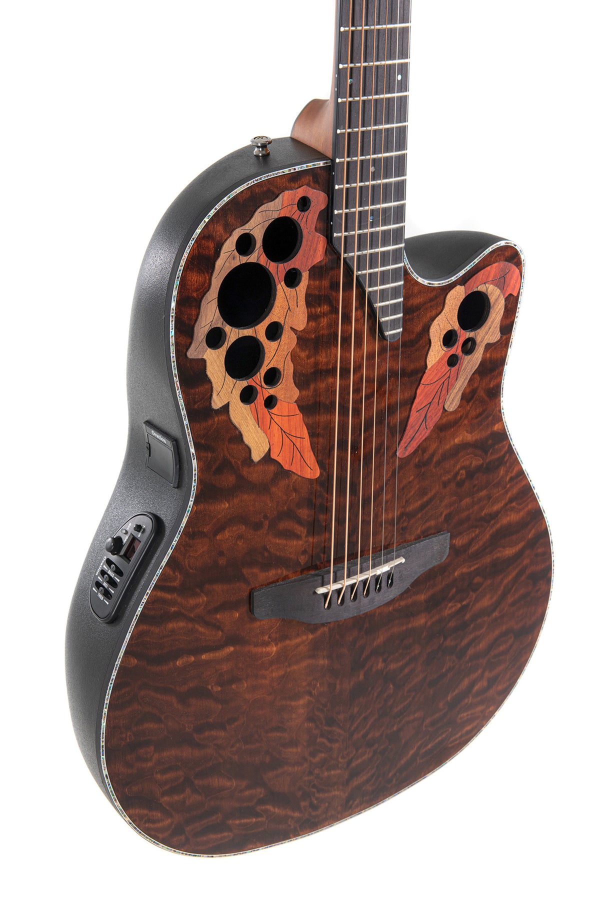 Ovation E-Akustik Gitarren Celebrity Elite Plus Mid Cutaway - Dark Tiger Eye (CE44P-TGE-G)