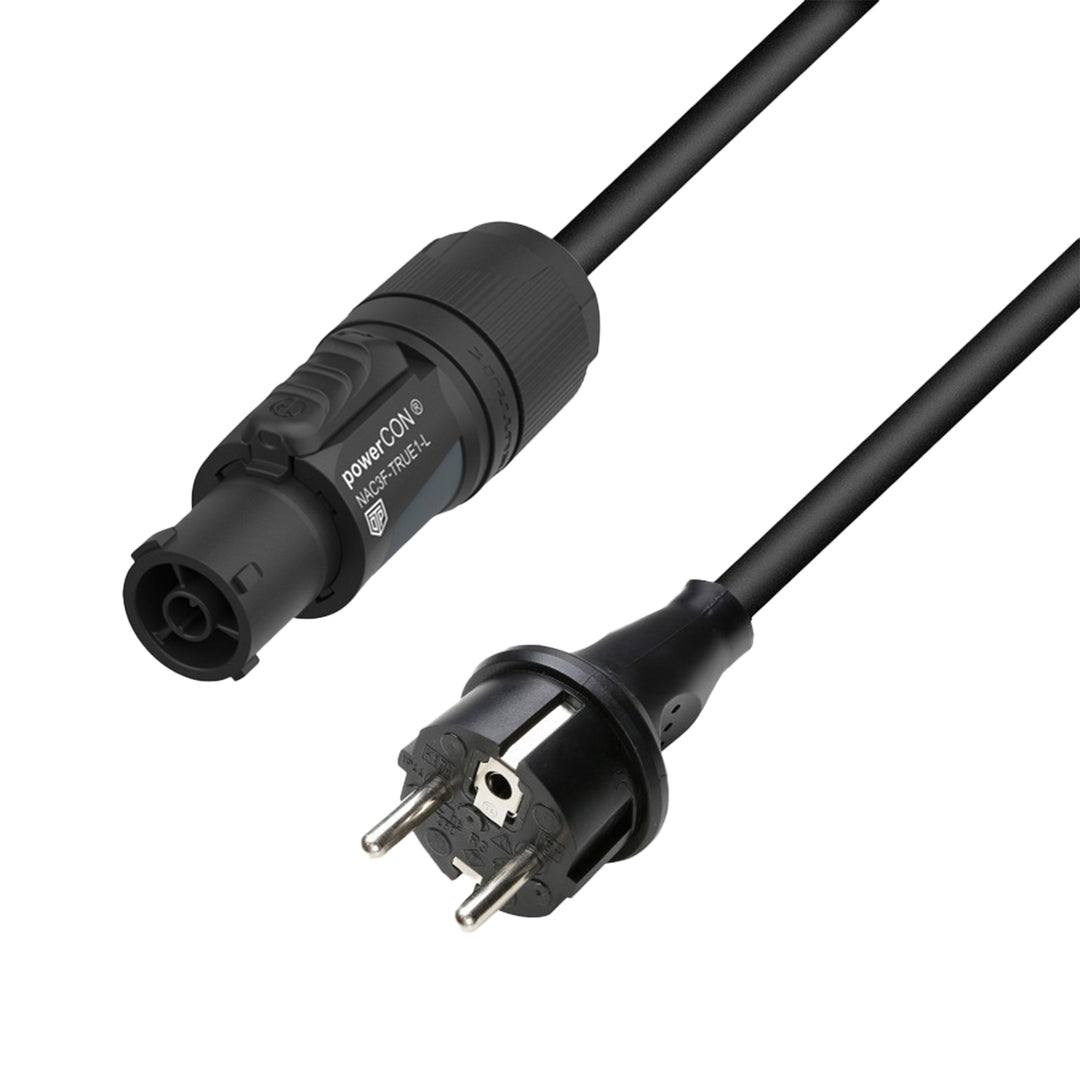 Adam Hall Cables 5 STAR TCON 0150 - Stromkabel | Neutrik TRUE1® x CEE 7/7 mit Titanex®-Leitung | 1,5 m