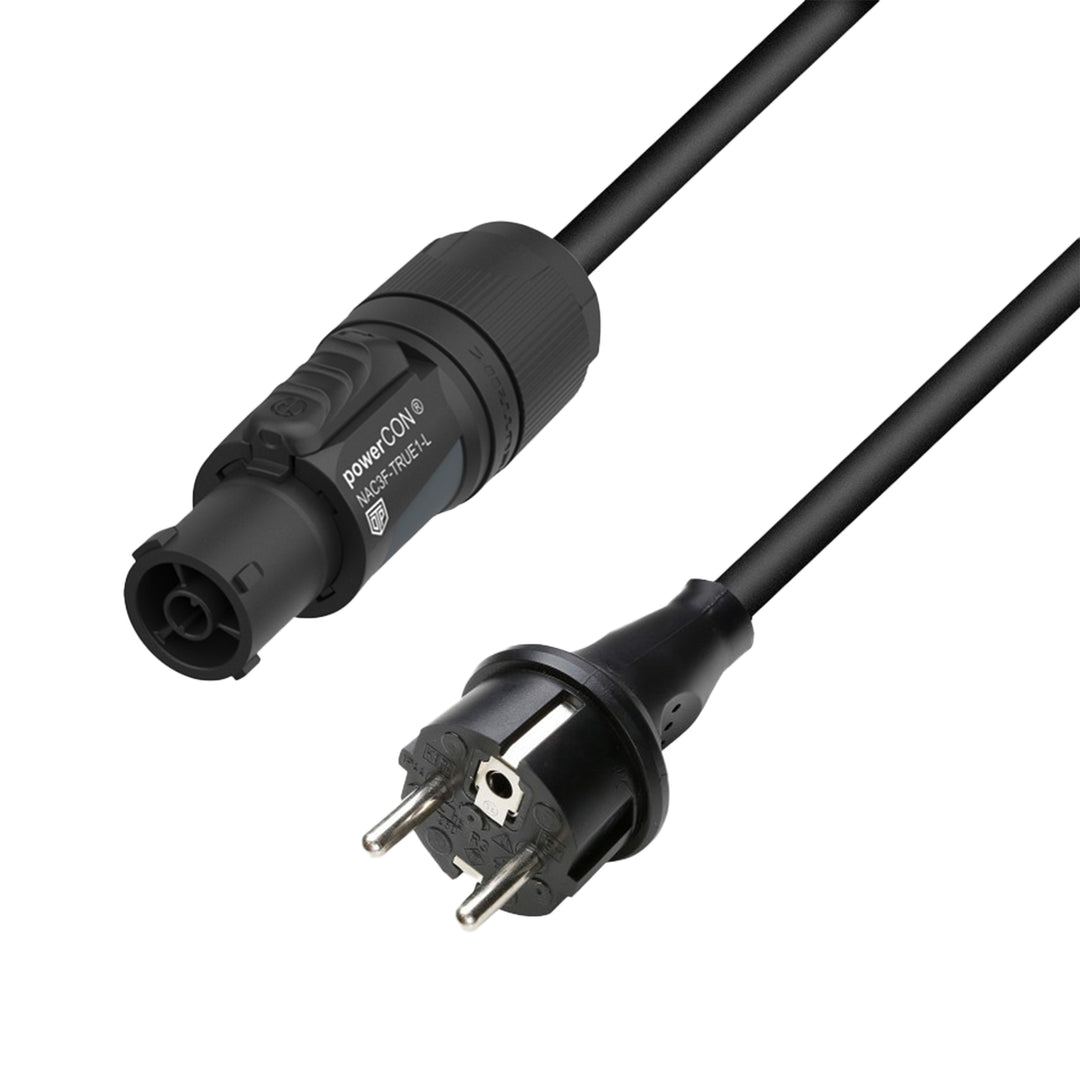 Adam Hall Cables 5 STAR TCON 0300 - Stromkabel | Neutrik TRUE1® x CEE 7/7 mit Titanex®-Leitung | 3 m