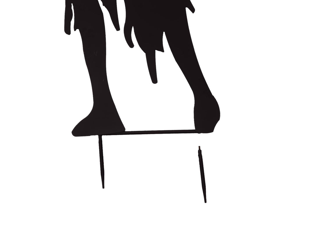 Metalsilhuet zombiekvinde, 135 cm