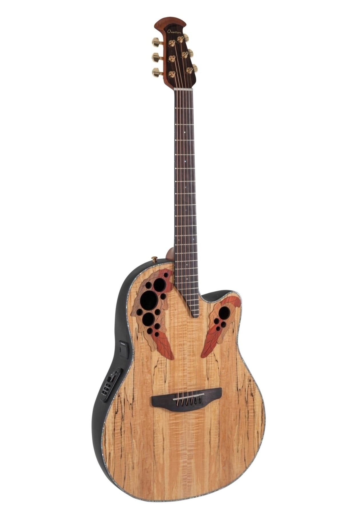 Ovation E-Akustik Gitarren Celebrity Elite Plus Mid Cutaway - Natural Spalted Maple (CE44P-SM-G)