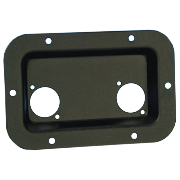 Adam Hall 8708 BLK Versenkte Schale für 2 Type-D Stecker