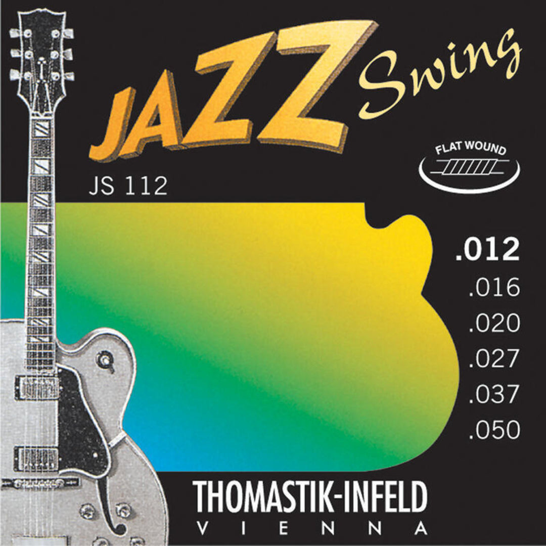Thomastik-Infeld Saiten für E-Gitarre Jazz Swing Serie Nickel Flat Wound - Set 012 flatwound (JS112)