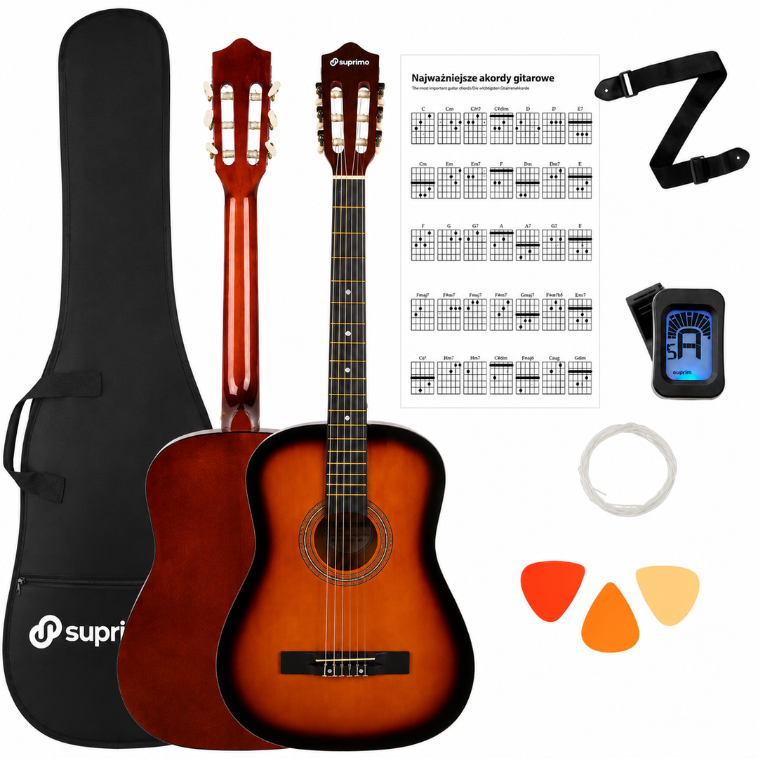 SUPRIMO CGS3 SB Klassikgitarrenpaket 4/4, Sunburst