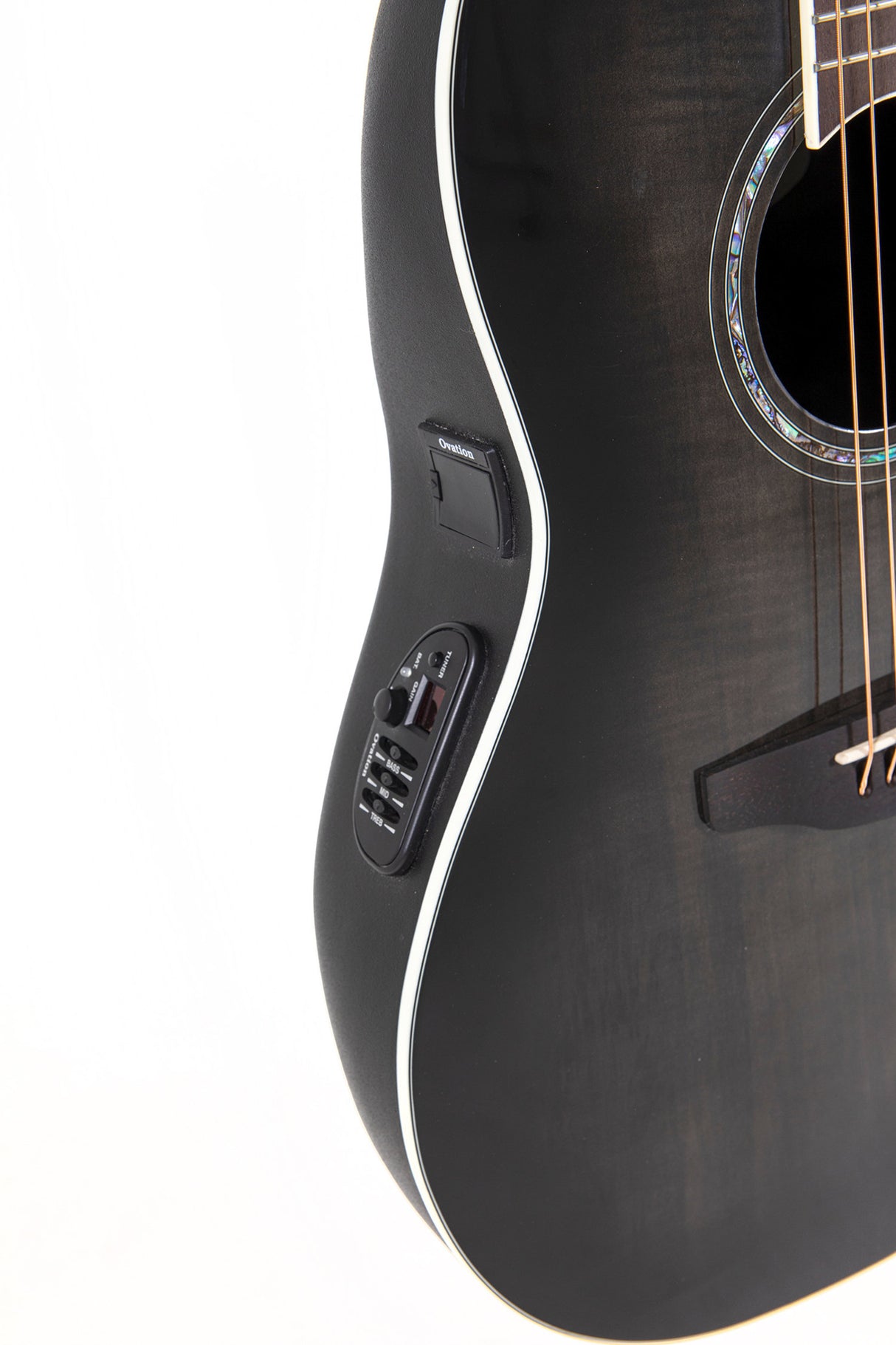 Ovation E-Akustik-Gitarren Celebrity Standard Plus Mid Cutaway - Transparent Blackburst Flame (CS24P-TBBY-G)