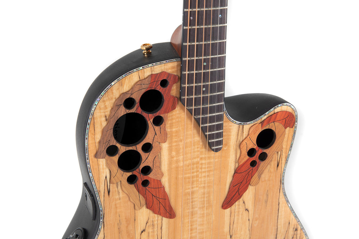 Ovation E-Akustik Gitarren Celebrity Elite Plus Mid Cutaway - Natural Spalted Maple (CE44P-SM-G)