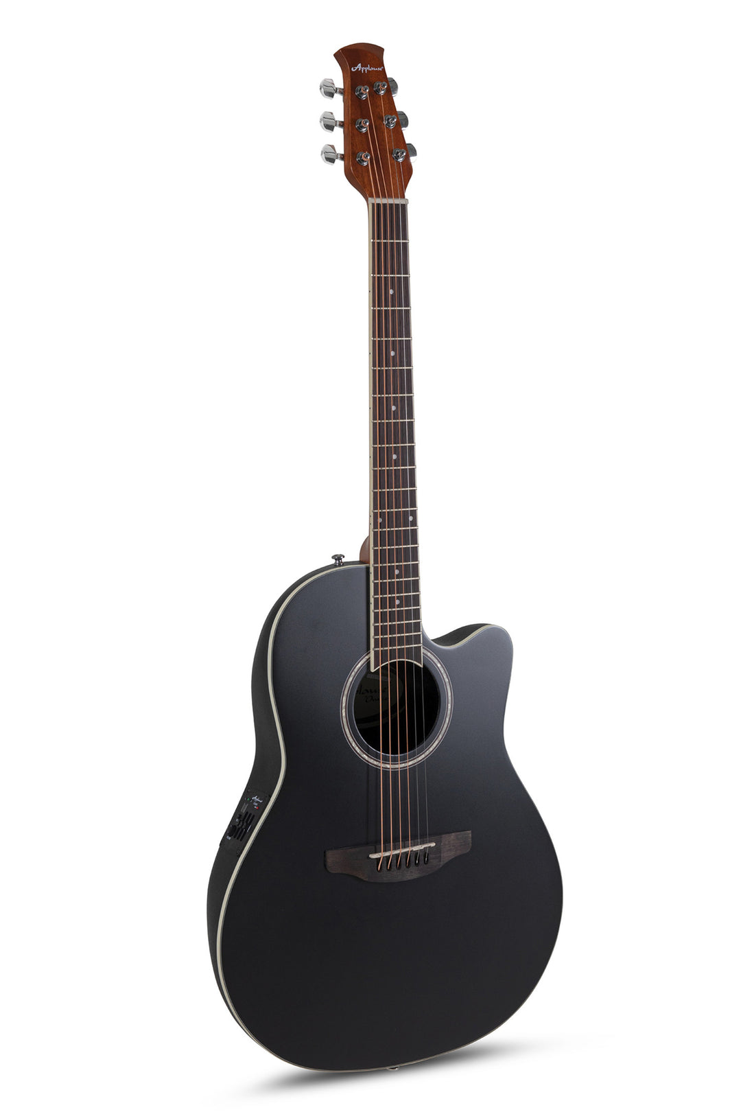 Applause E-Akustik Gitarren AB28 Super Shallow Bowl Cutaway - Black Satin (AB28-5S)