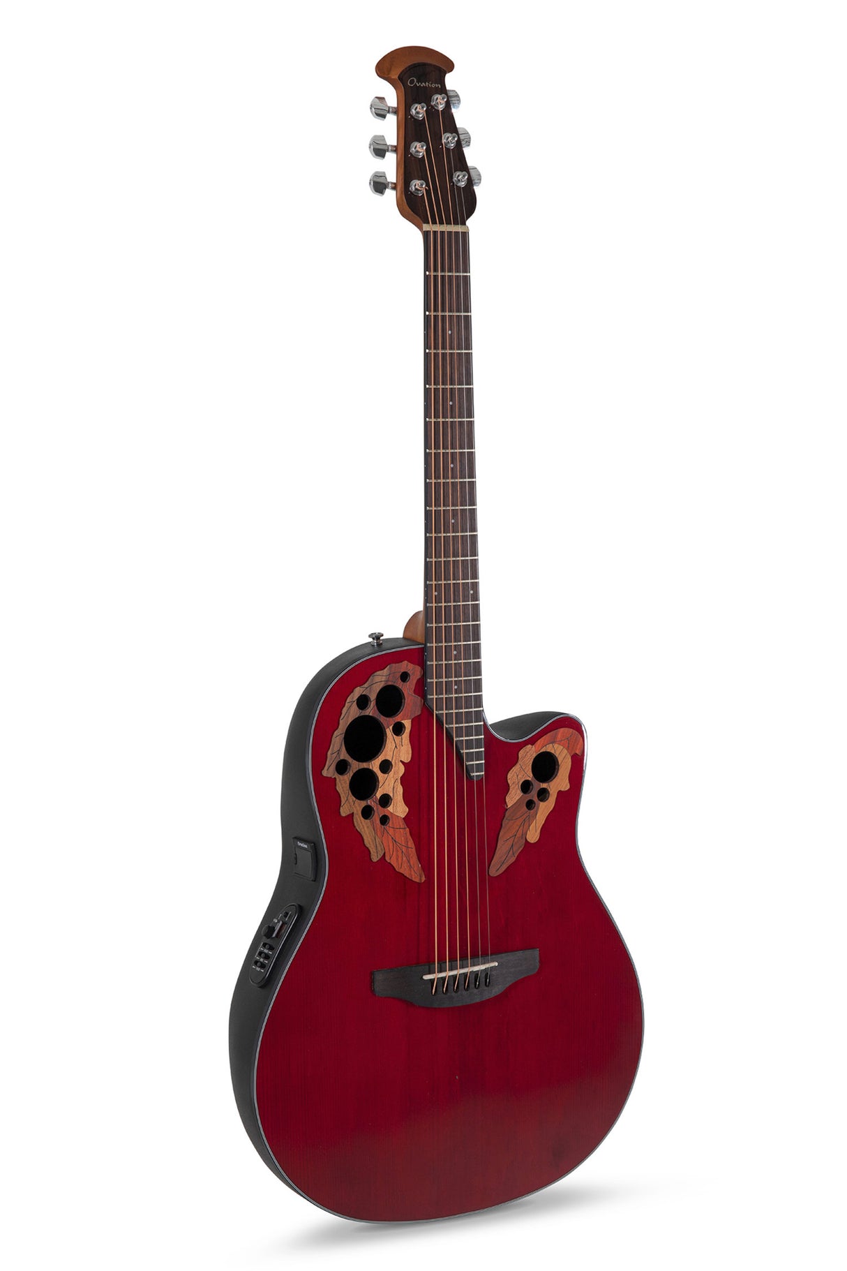 Ovation E-Acoustic Gitarren Celebrity Elite Mid Cutaway - Ruby Red (CE44-RR-G)