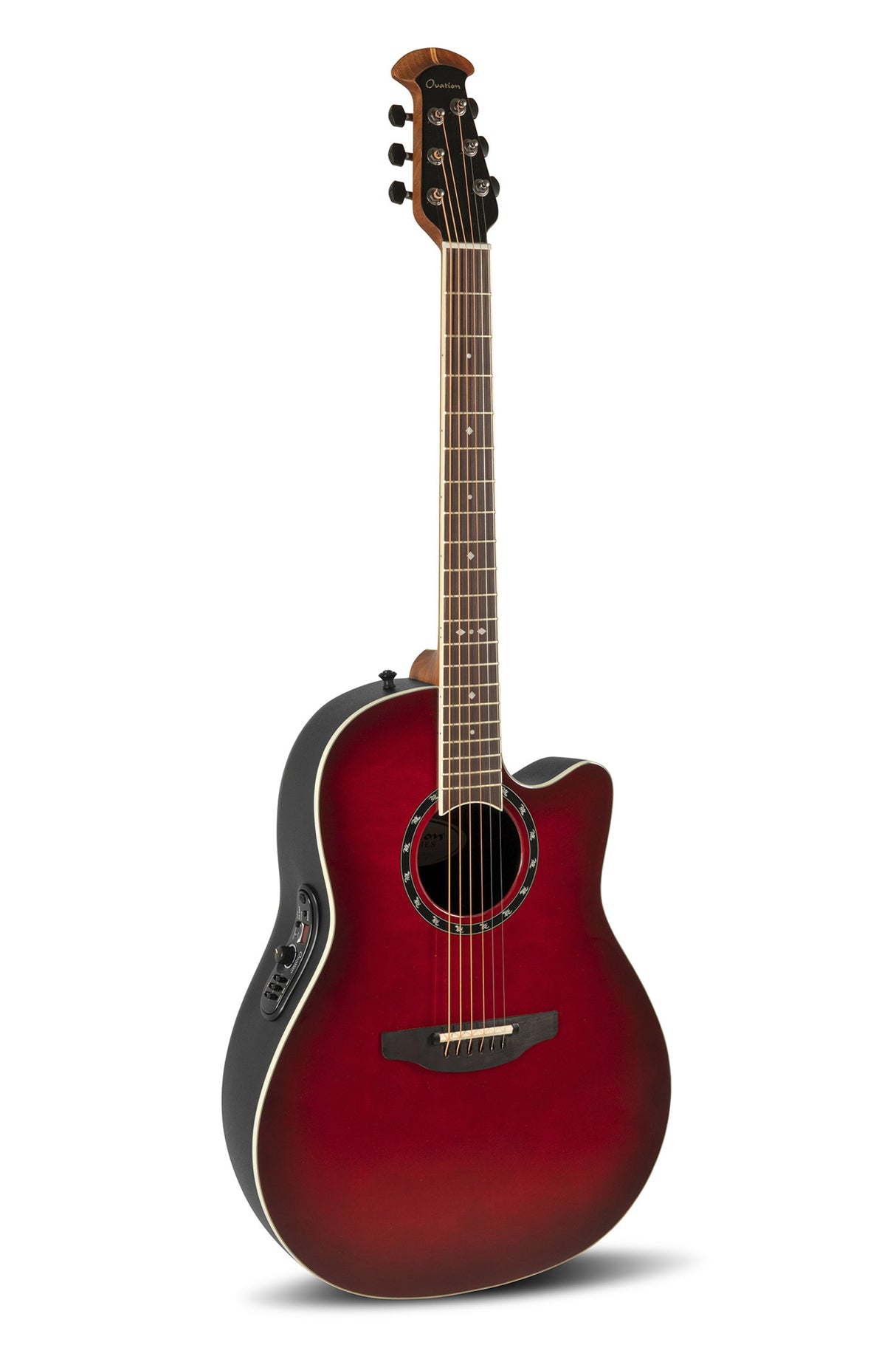 Ovation E-Akustikgitarren Standard Balladeer Deep Contour Cutaway - Cherry Cherry Burst (2771AX-CCB-G)