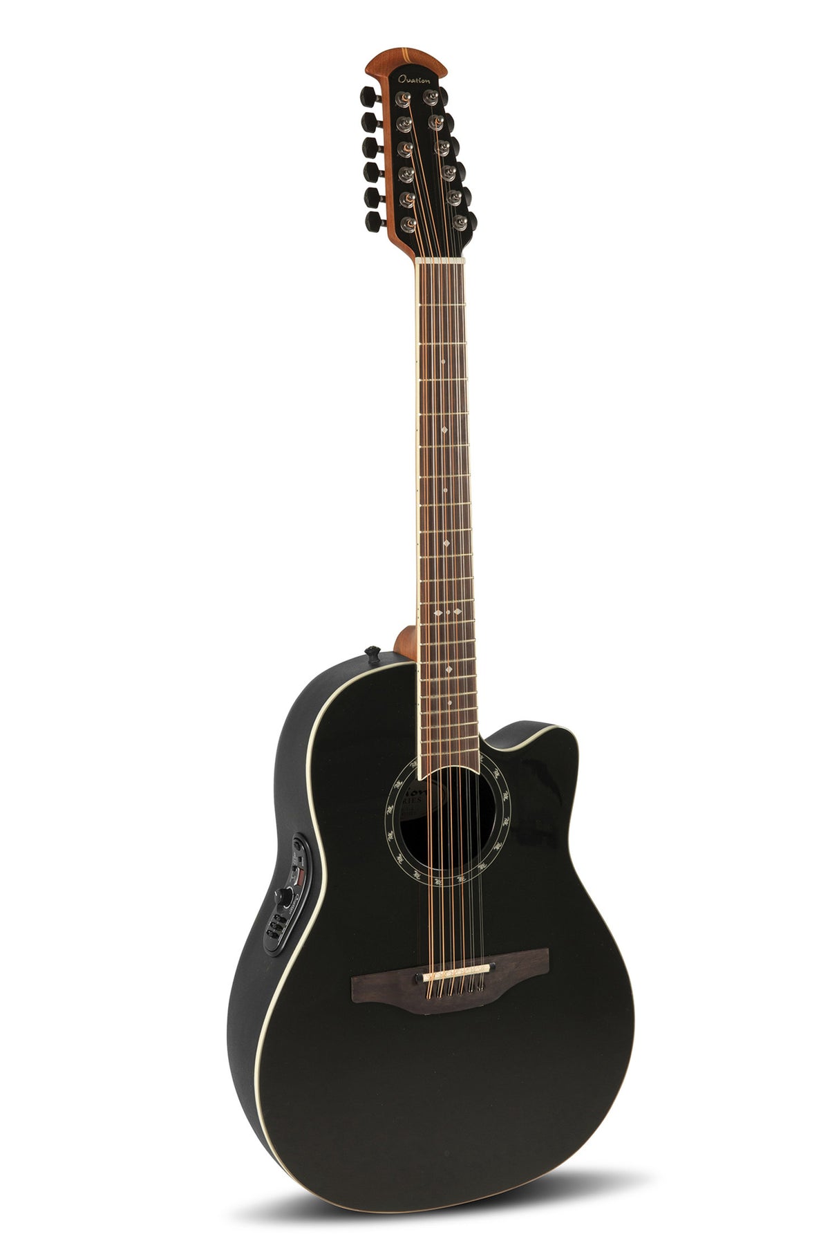 Ovation E-Acoustic Gitarren Standard Balladeer Deep Contour Cutaway 12-string - Black (2751AX-5-G)