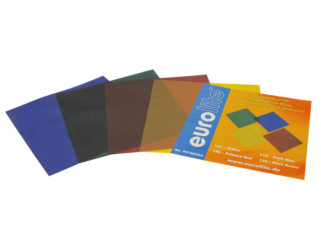 EUROLITE Color Foil Set 24x24cm, vier Farben