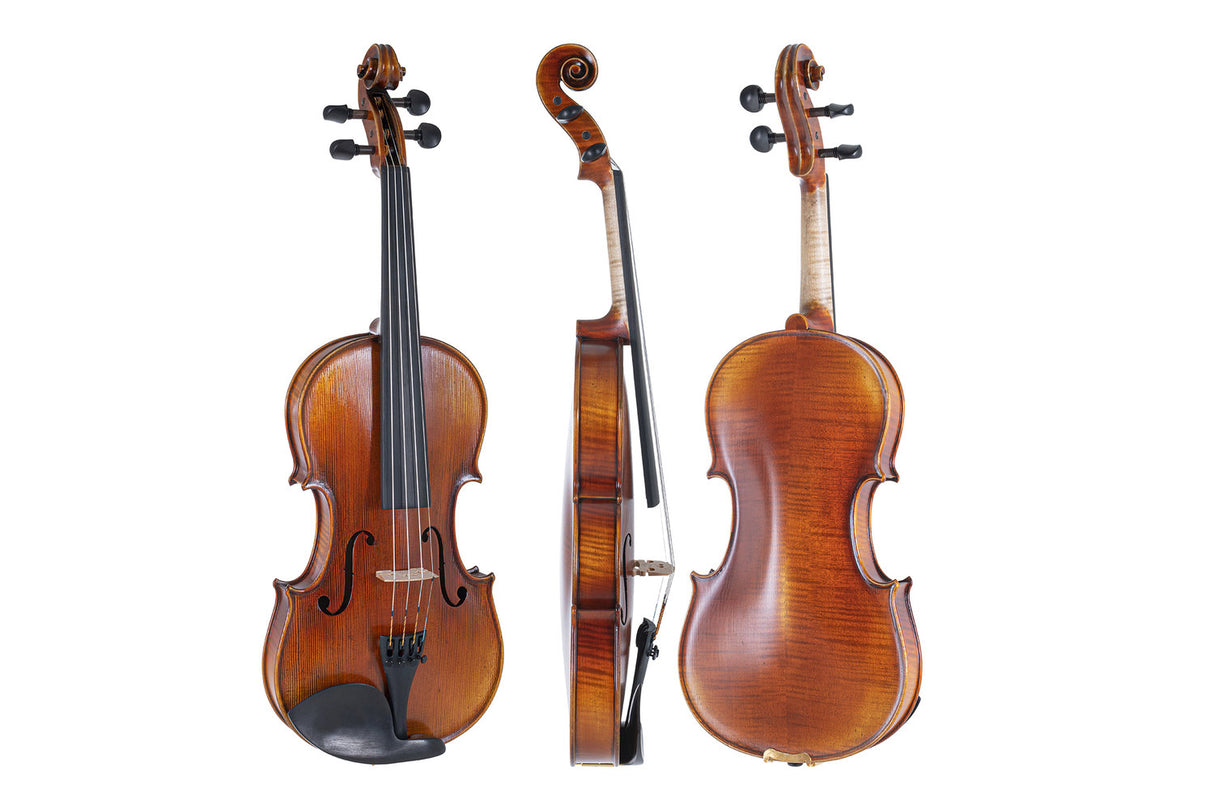 GEWA Violin Maestro 2 - 1/2 (Ready to play incl. violin case, carbon bow and Larsen Aurora strings)