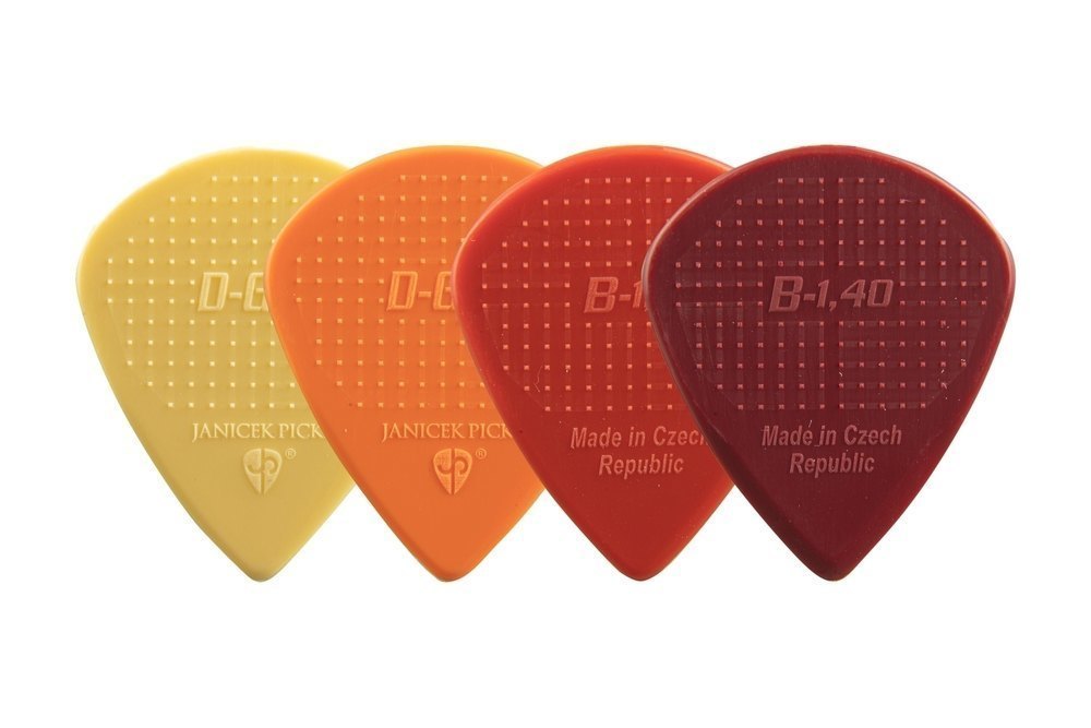 D-Grip Janicek Jazz B Plektren, 0,88 mm, creme, 6 Stück