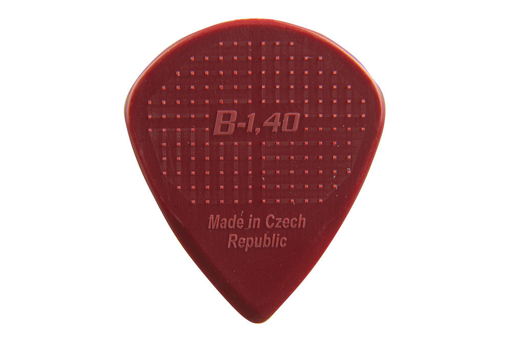 D-Grip Janicek Jazz B Plektren, 1,40 mm, bordeauxrot, 6 Stück
