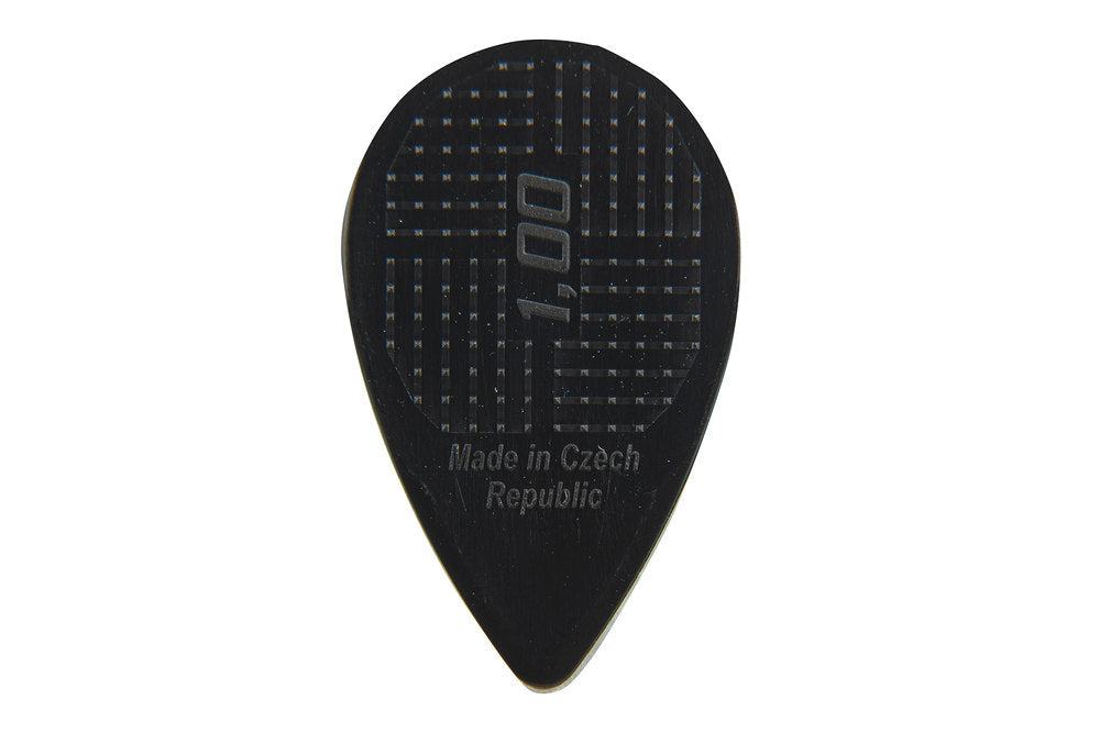 D-Grip Janicek Balkan-Plektren, 1,00 mm, schwarz, 6 Stück
