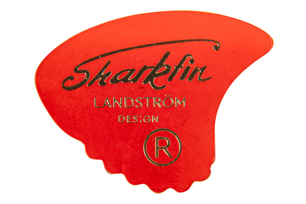 Shark Fin Goldprint Plektren, weich, rot, 12 Stück