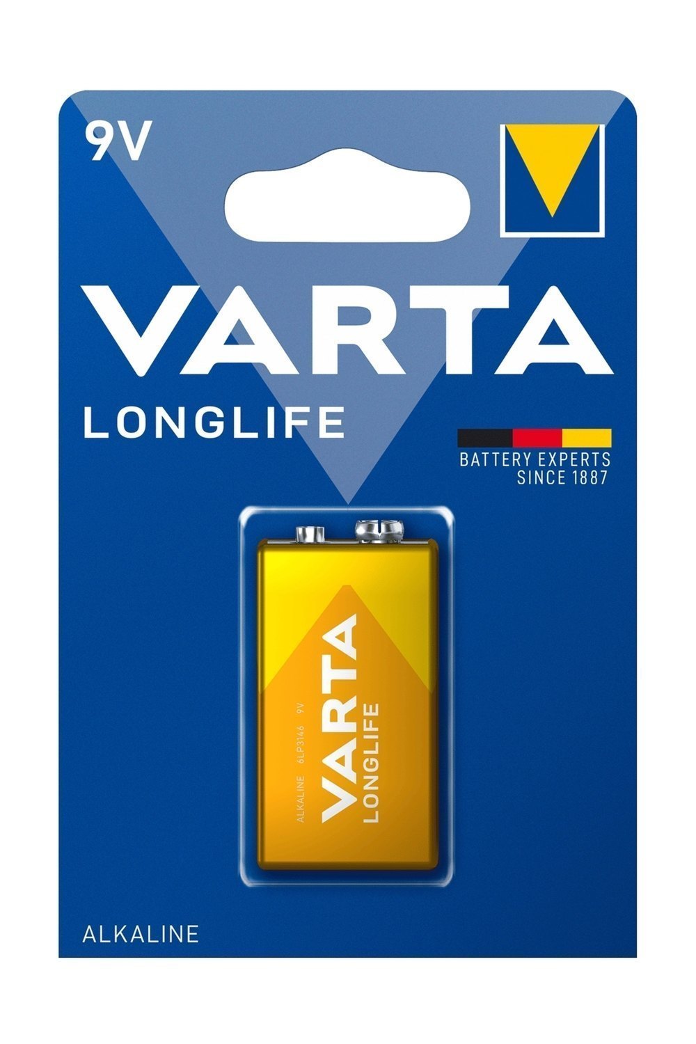 Varta Longlife 9-V-Batterie, alkalisch