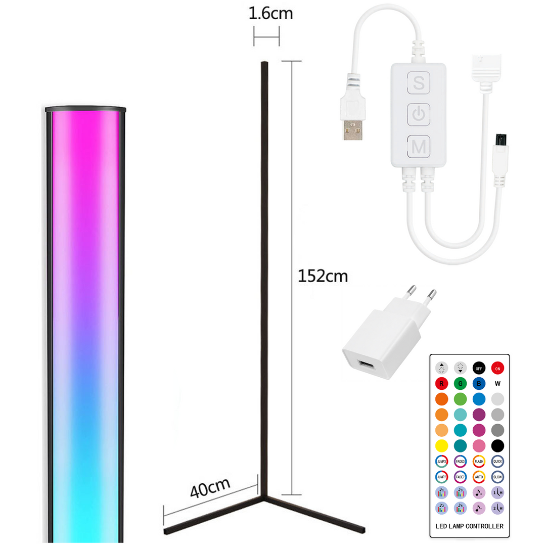 LIGHT4ME WANDSTANGE 1 Ecke stehende Bodenlampe