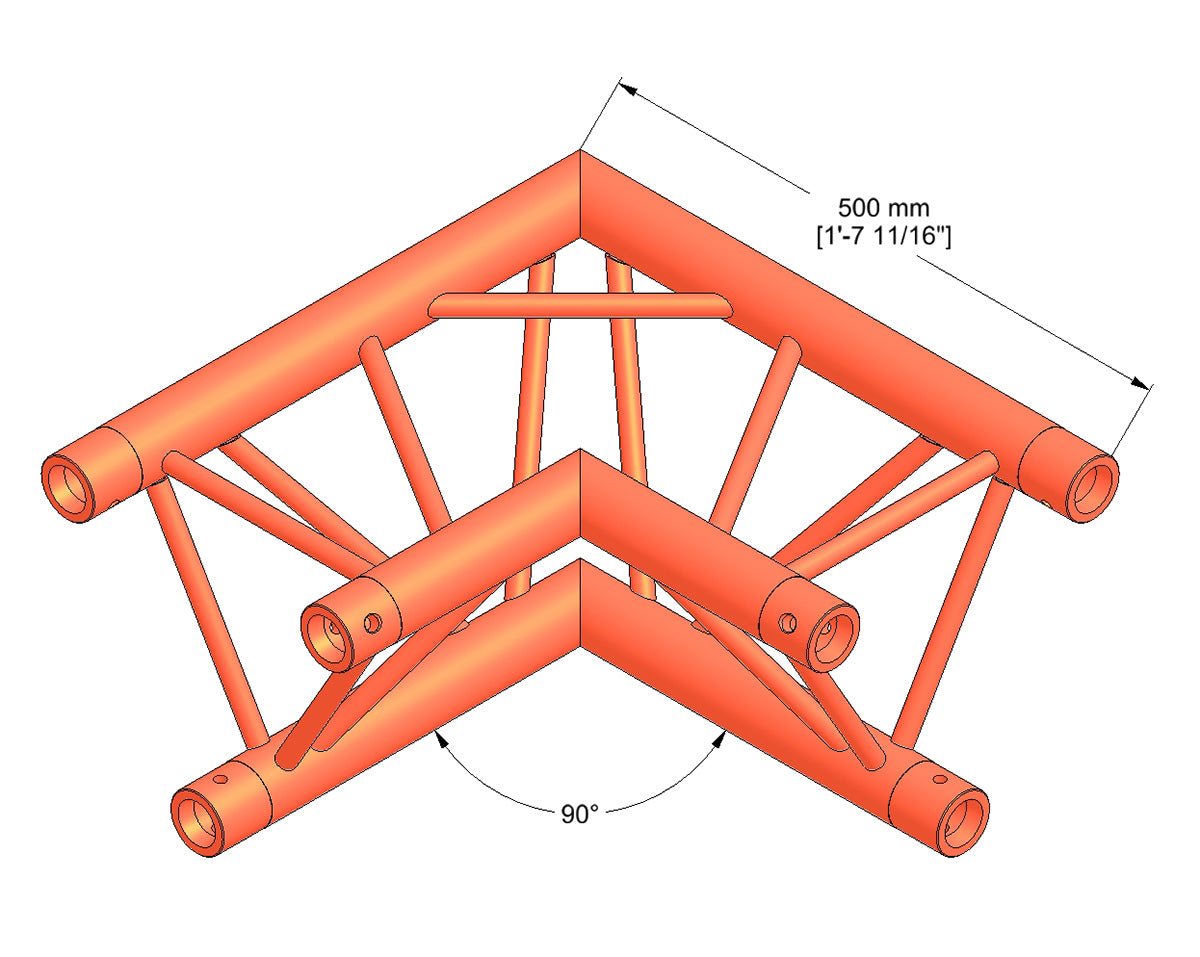 Milos STB trio 2way 90° corner