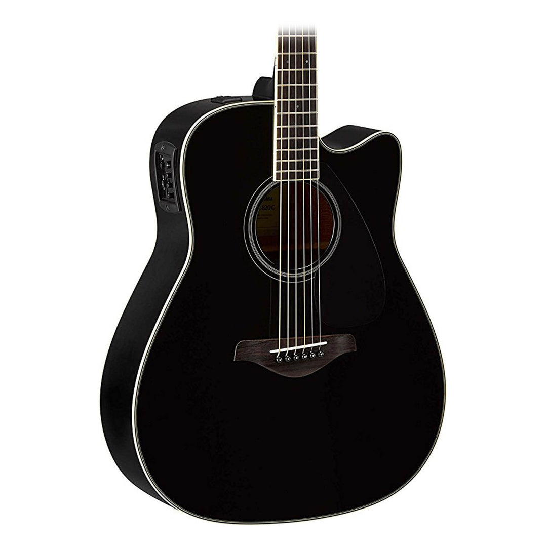 Yamaha FX370C Elektronische Akustikgitarre (Schwarz)