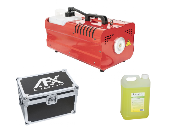 AFX FOG 2500 Nebelmaschine (2500W, Rot) Bundle