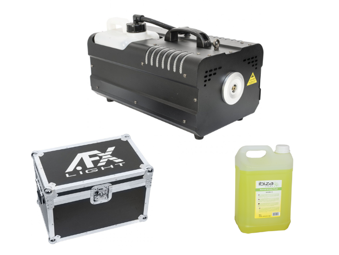 AFX FOG 2500 Nebelmaschine (2500W, Schwarz) Bundle
