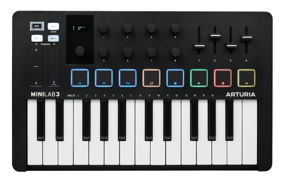 Arturia MiniLab 3 MIDI-Keyboard (Schwarz)