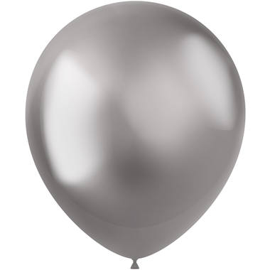 Ballons 10 Stk. (Intens Silber, 33cm)