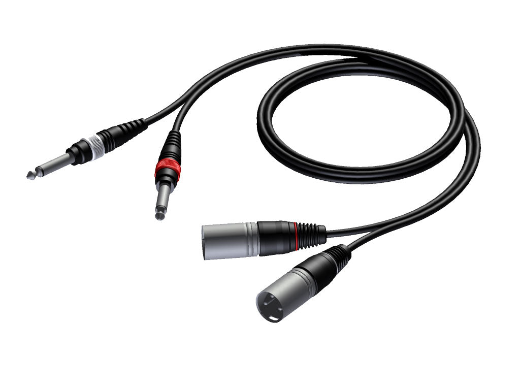 ProCab Signalkabel 2 x XLR-Buchse > 2 x Jack - 1,5 m