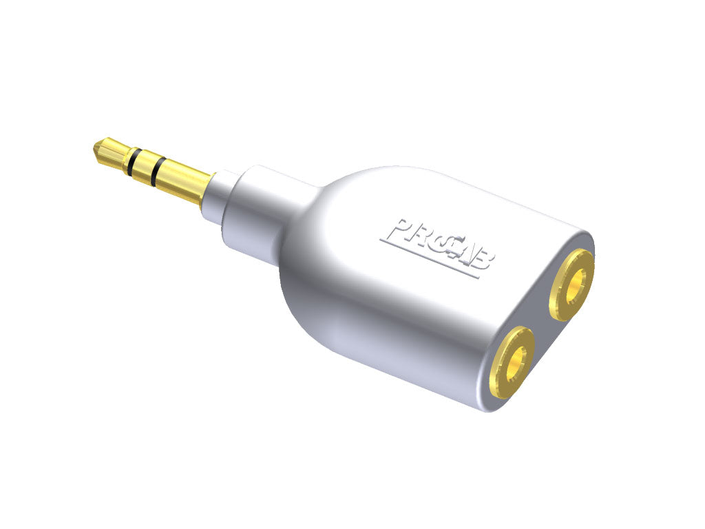 ProCab MiniJack Stecker > 2 x Mini Jack Buchse Stereo-Adapter