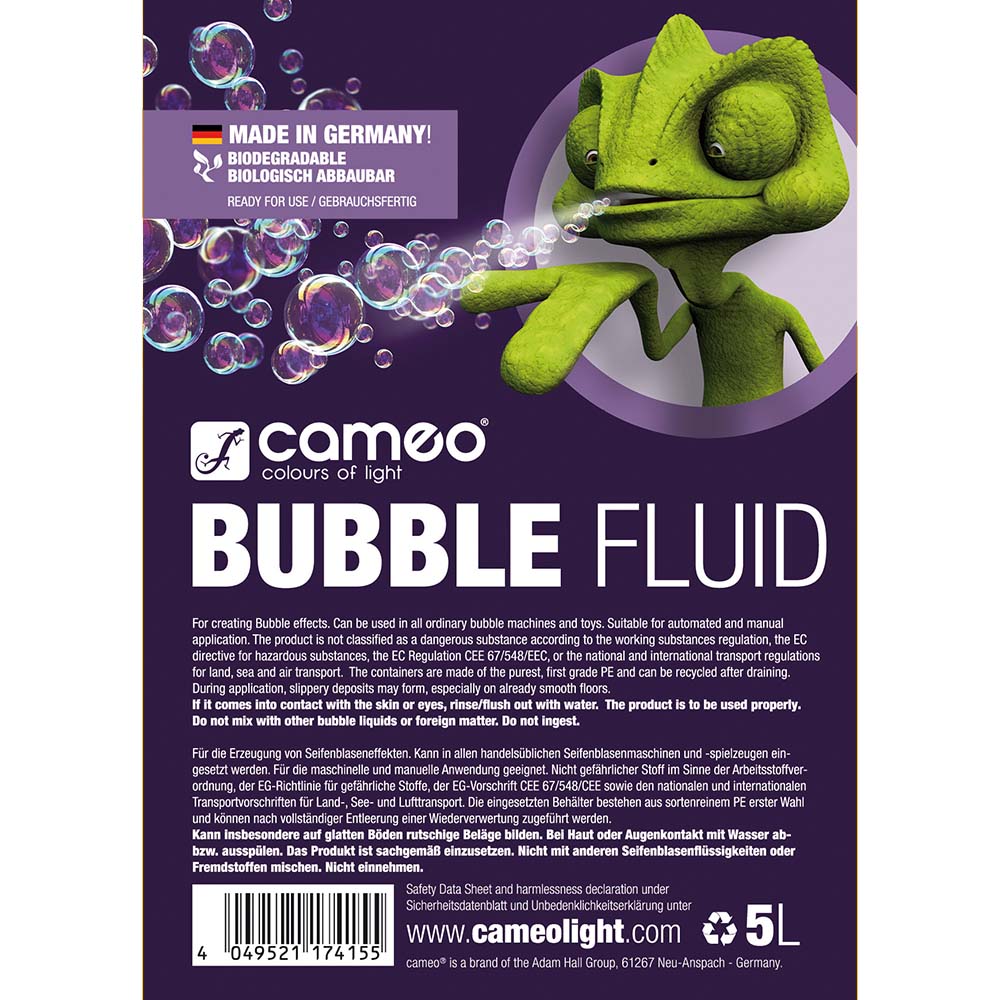 Cameo BOBLEVÆSKE 5 L - Spezialflüssigkeit zur Herstellung von Seifenblasen 5 L