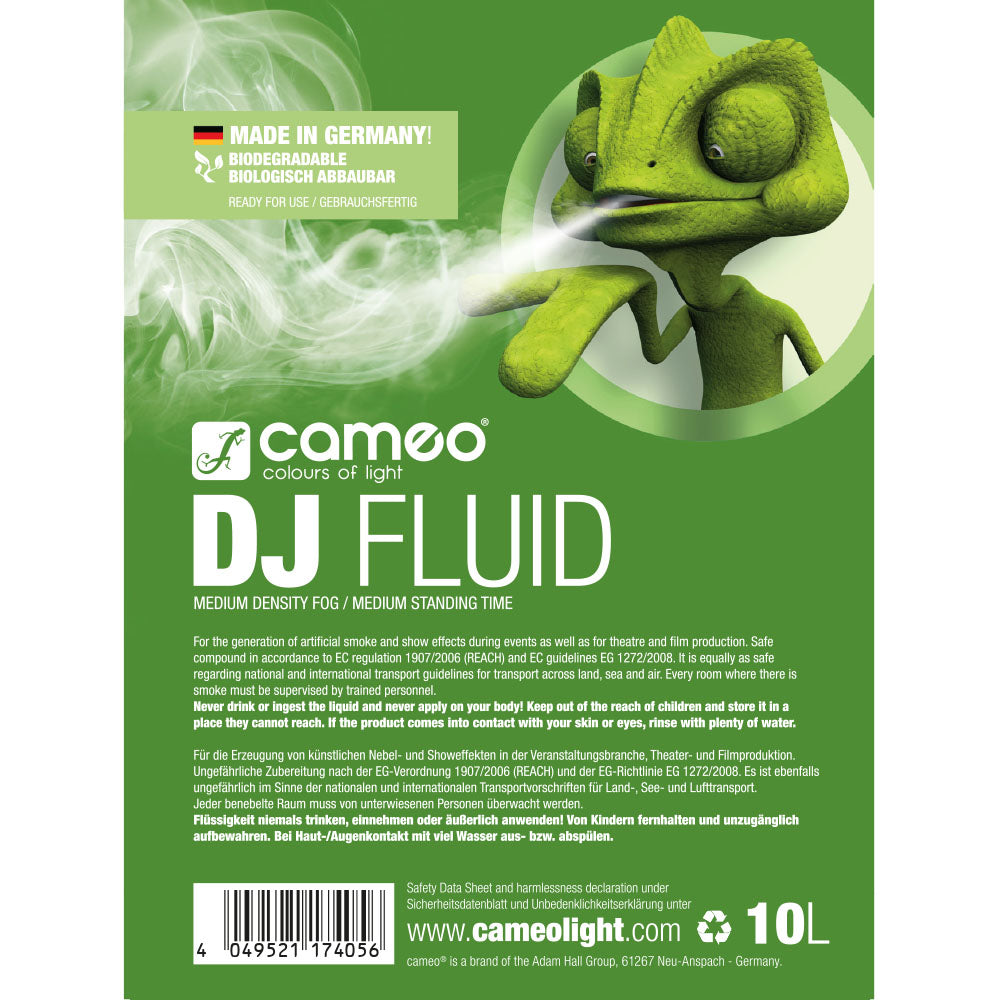 Cameo DJ FLUID 10 L - Nebelflüssigkeit mit medium Dichte und medium Standzeit 10 L