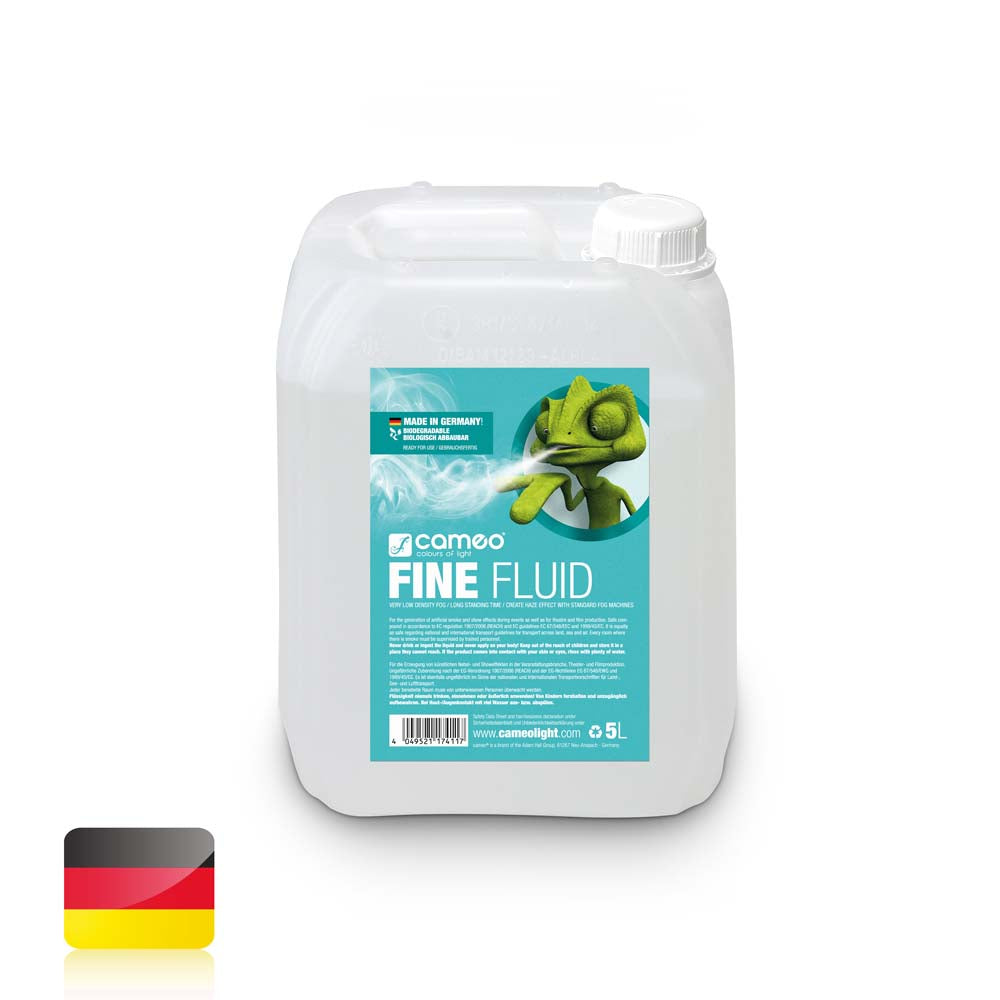 Cameo FINE FLUID 5 L - Haze-Effekt Nebelflüssigkeit mit sehr niedriger Dichte und sehr langer Standzeit 5 L