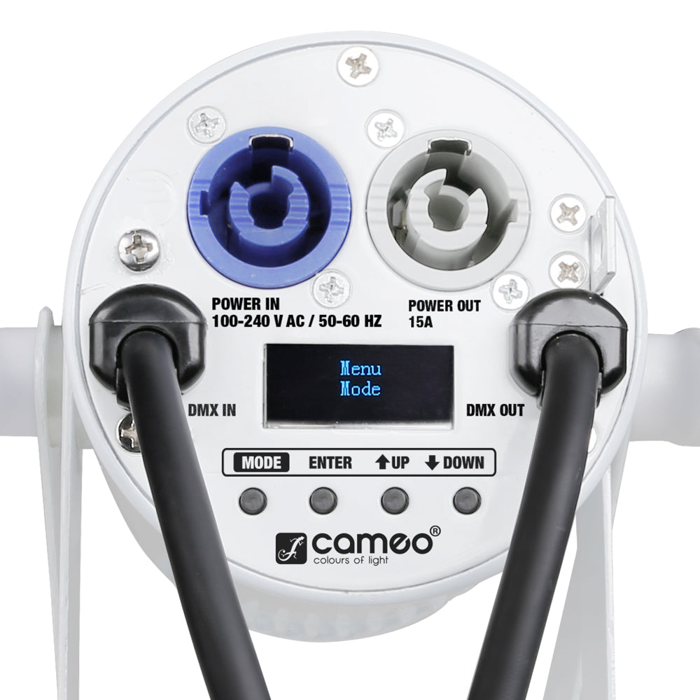 Cameo Q-SPOT 15 RGBW WH - Kompakt spotlys med 15W RGBW LED i hvidt kabinet