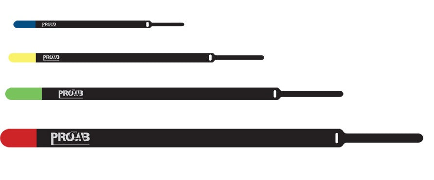 ProCab Klett-Kabelbinder 30x750 mm, schwarz/rot 10 Stück
