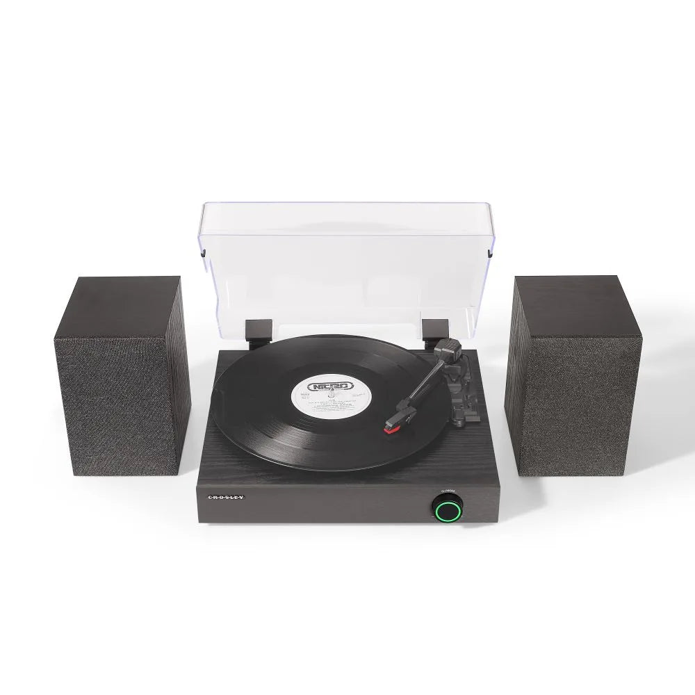Crosley Zane Plattenspieler mit Lautsprechern, Schwarz