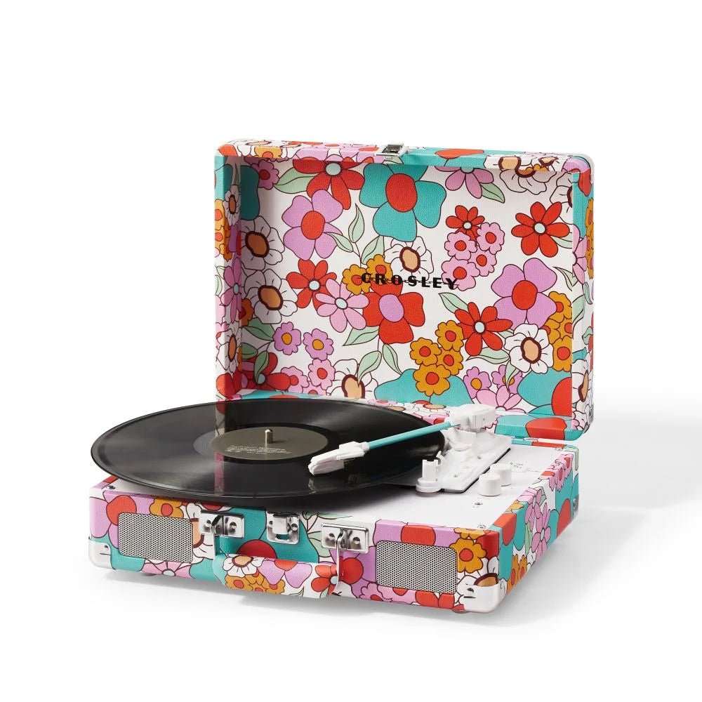 Crosley Cruiser Plus Plattenspieler Tovejs Bluetooth (Groovy Floral)